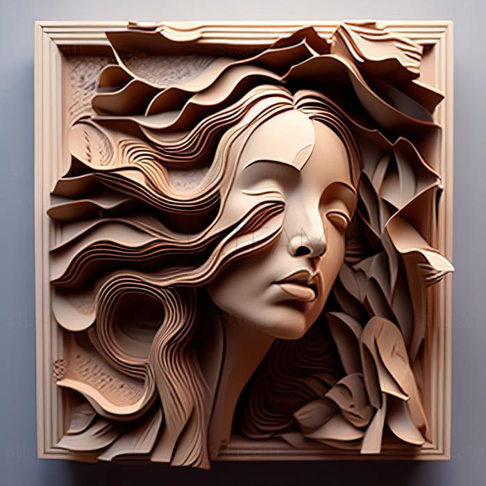 3D модель Эмма Менденхолл, американская художница. (STL)